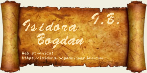 Isidora Bogdan vizit kartica